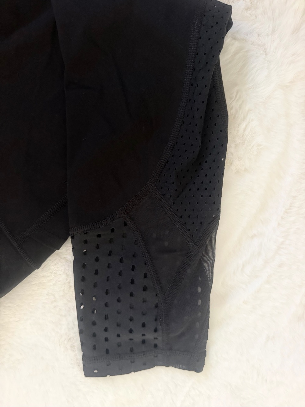 Victoria Secret Sport Black Athletic Leggings with Perforated Mesh Panels